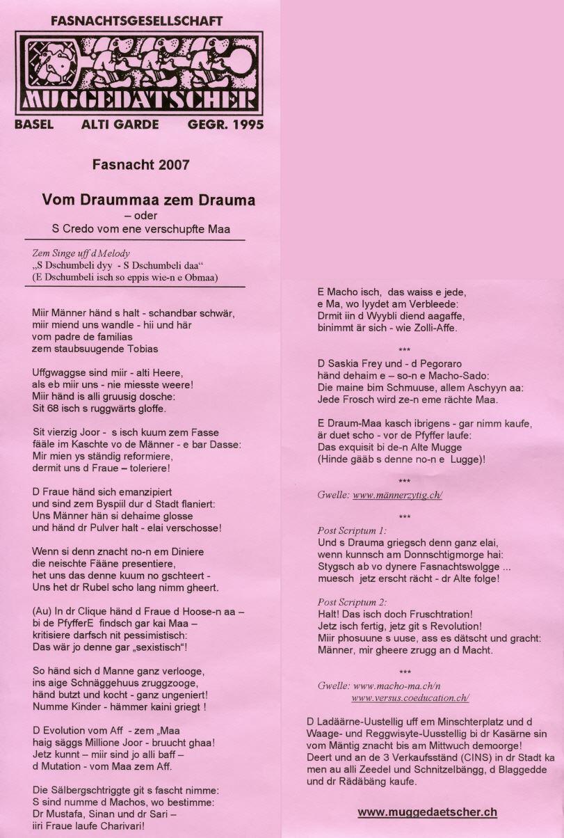 Sujet: Vom Draummaa zem Drauma